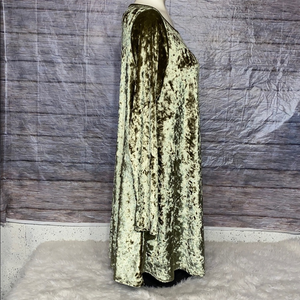 Bellamie Plus Velvet Swing Dress With Pockets - Picture 5 of 7